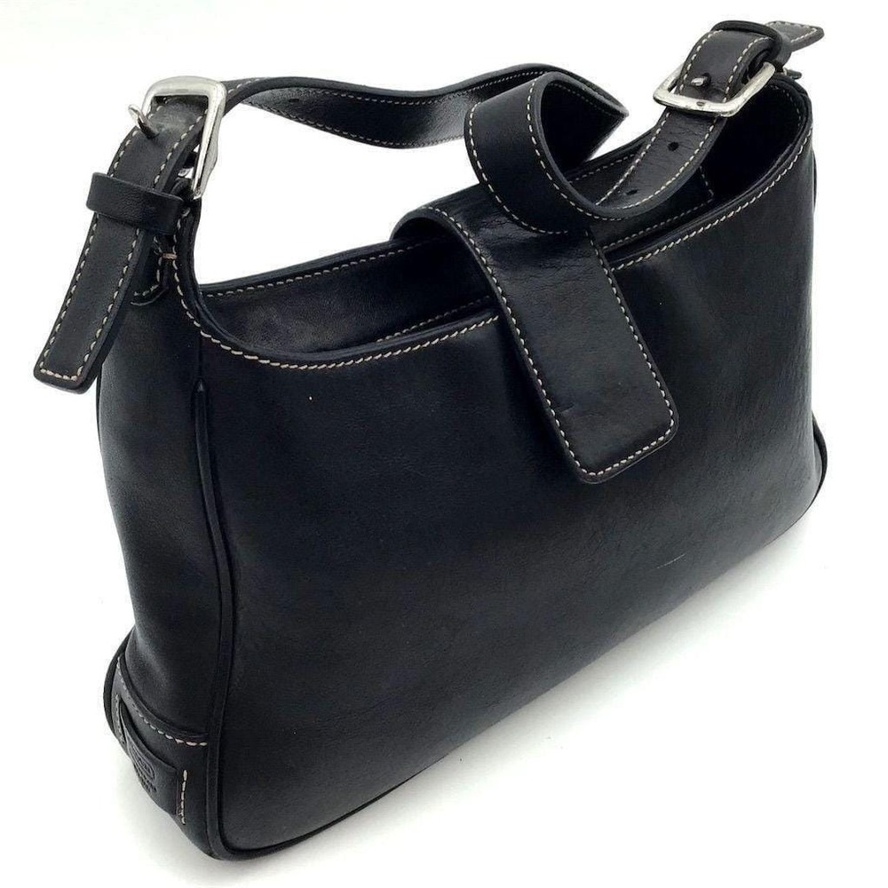 Vintage Coach Women's Black Leather‎ Hamptons Hobo Bag #7789
